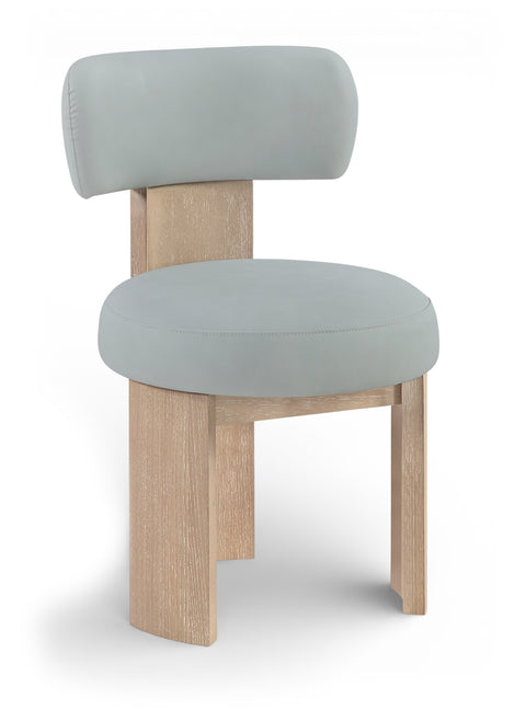 Paloma LtBlu Vegan Leather Upholstered Dining Chair, 2-Piece