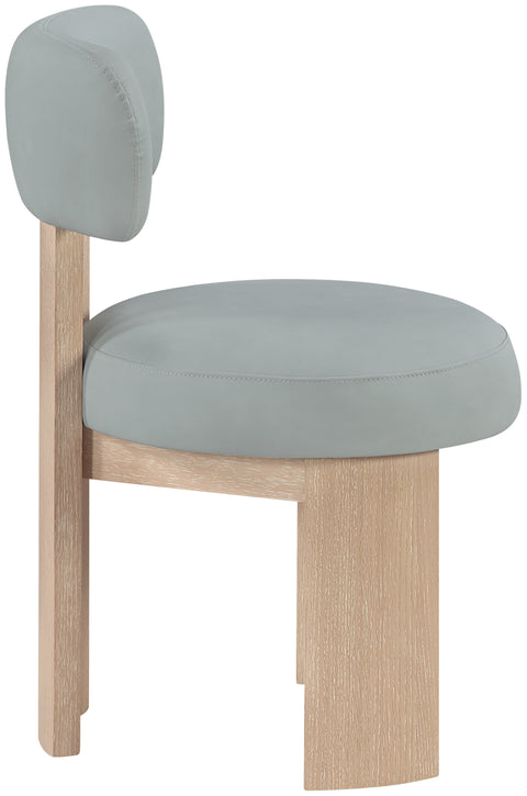 Paloma LtBlu Vegan Leather Upholstered Dining Chair, 2-Piece