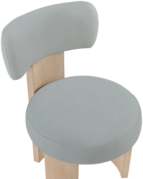 Paloma LtBlu Vegan Leather Upholstered Dining Chair, 2-Piece