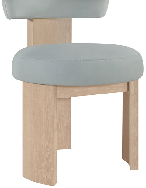 Paloma LtBlu Vegan Leather Upholstered Dining Chair, 2-Piece