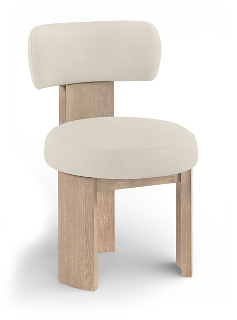 Paloma Taupe Vegan Leather Upholstered Dining Chair, 2-Piece (Style 2)