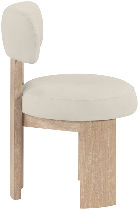 Paloma Taupe Vegan Leather Upholstered Dining Chair, 2-Piece (Style 2)