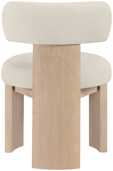 Paloma Taupe Vegan Leather Upholstered Dining Chair, 2-Piece (Style 2)