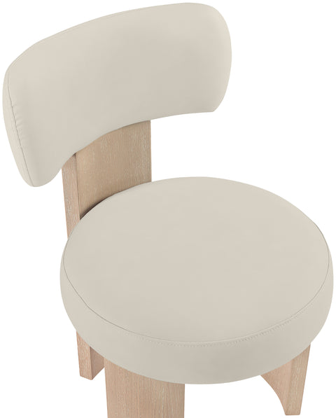 Paloma Taupe Vegan Leather Upholstered Dining Chair, 2-Piece (Style 2)