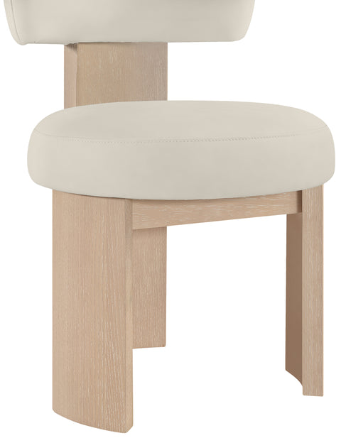 Paloma Taupe Vegan Leather Upholstered Dining Chair, 2-Piece (Style 2)