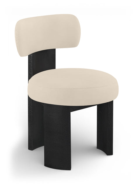 Paloma Beige Vegan Leather Upholstered Dining Chair, 2-Piece (Style 2) (Style 2)