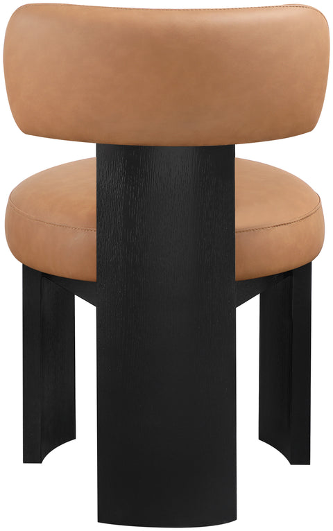 Paloma Cognac Vegan Leather Upholstered Dining Chair, 2-Piece (Style 3) (Style 2)