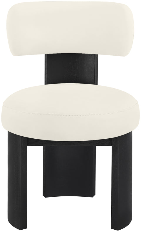Paloma Cream Vegan Leather Upholstered Dining Chair, 2-Piece (Style 3) (Style 2)