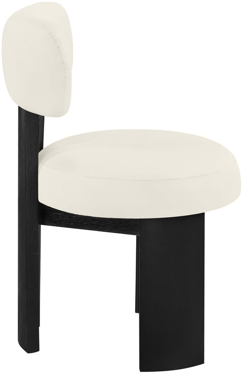 Paloma Cream Vegan Leather Upholstered Dining Chair, 2-Piece (Style 3) (Style 2)