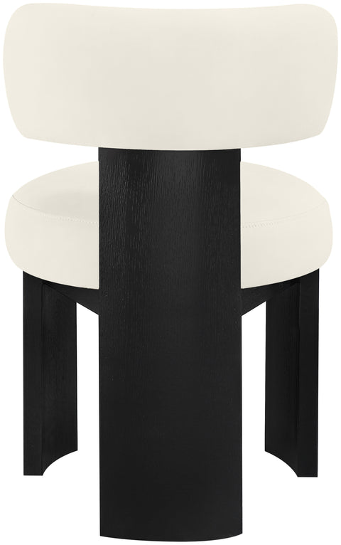 Paloma Cream Vegan Leather Upholstered Dining Chair, 2-Piece (Style 3) (Style 2)