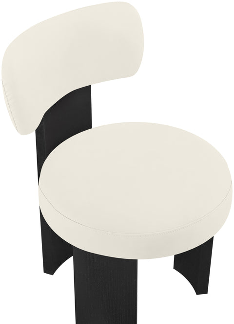 Paloma Cream Vegan Leather Upholstered Dining Chair, 2-Piece (Style 3) (Style 2)