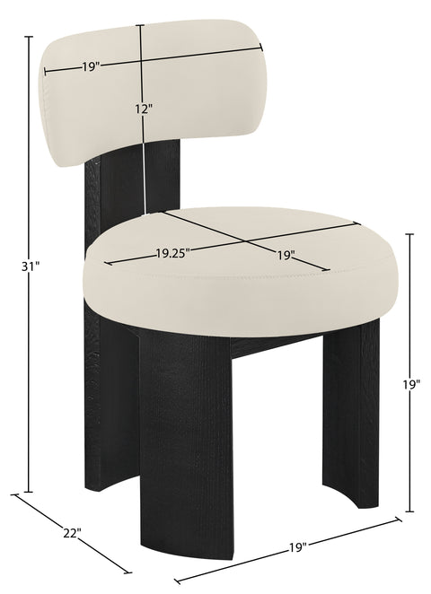 Paloma Taupe Vegan Leather Upholstered Dining Chair, 2-Piece (Style 3)