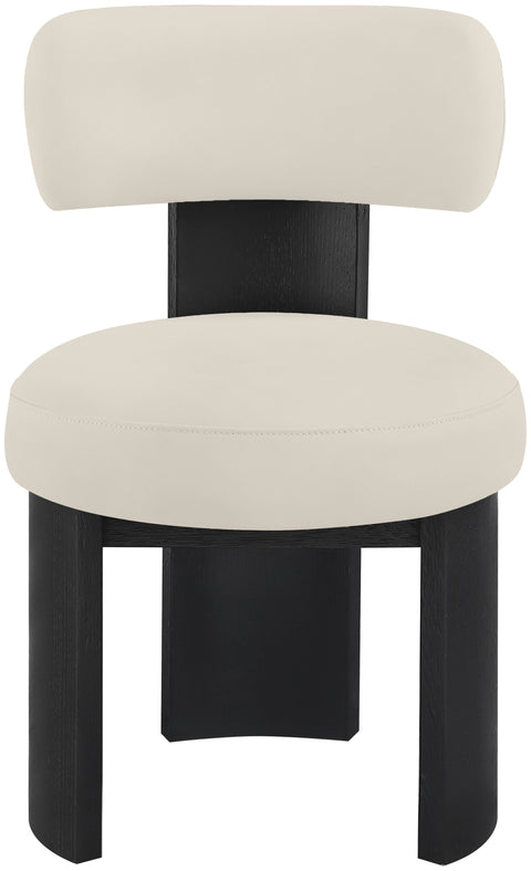 Paloma Taupe Vegan Leather Upholstered Dining Chair, 2-Piece (Style 3)