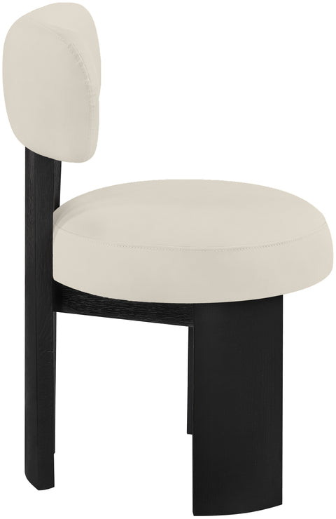 Paloma Taupe Vegan Leather Upholstered Dining Chair, 2-Piece (Style 3)