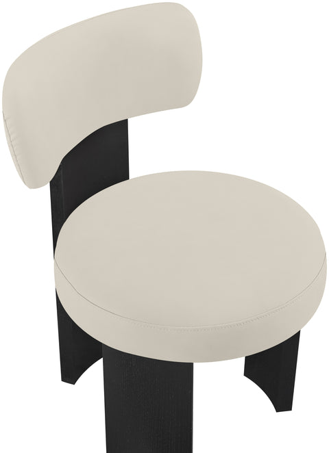 Paloma Taupe Vegan Leather Upholstered Dining Chair, 2-Piece (Style 3)