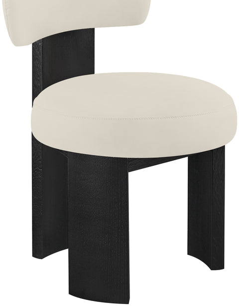 Paloma Taupe Vegan Leather Upholstered Dining Chair, 2-Piece (Style 3)