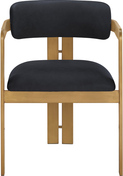 Veda Black Vegan Leather Upholstered Dining Chair, 2-Piece