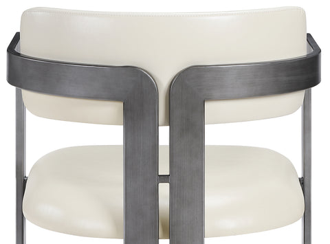 Veda Cream Vegan Leather Upholstered Dining Chair, 2-Piece (Style 4)