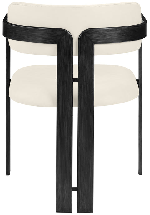 Veda Cream Vegan Leather Upholstered Dining Chair, 2-Piece (Style 5)