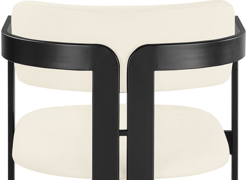 Veda Cream Vegan Leather Upholstered Dining Chair, 2-Piece (Style 5)
