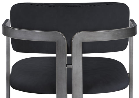 Veda Black Vegan Leather Upholstered Counter Stool, 1 Piece (Style 2) (Style 2)