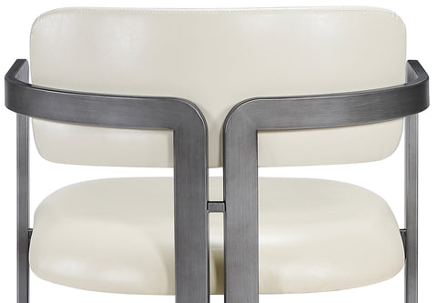 Veda Cream Vegan Leather Upholstered Counter Stool, 1 Piece (Style 4)