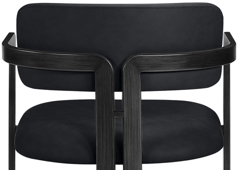 Veda Black Vegan Leather Upholstered Counter Stool, 1 Piece (Style 3)