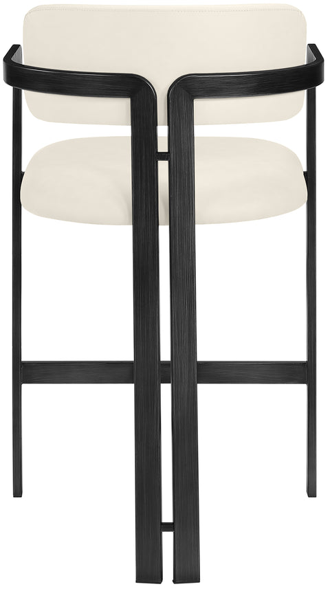 Veda Cream Vegan Leather Upholstered Counter Stool, 1 Piece (Style 5)