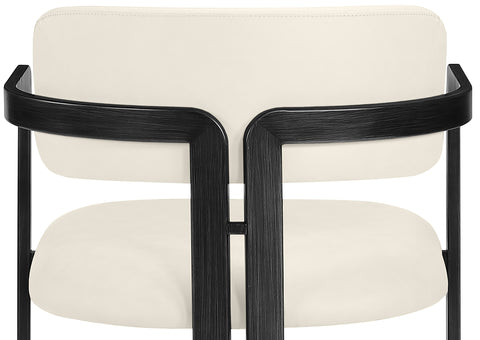 Veda Cream Vegan Leather Upholstered Counter Stool, 1 Piece (Style 5)