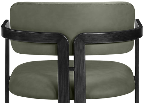 Veda Green Vegan Leather Upholstered Counter Stool, 1 Piece