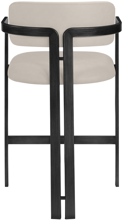 Veda Taupe Vegan Leather Upholstered Counter Stool, 1 Piece