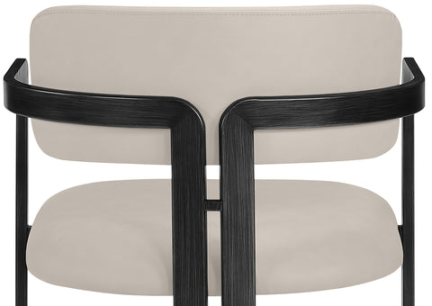 Veda Taupe Vegan Leather Upholstered Counter Stool, 1 Piece