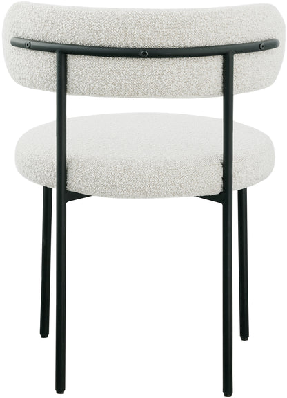 Maui Cream Boucle Fabric Dining Chair