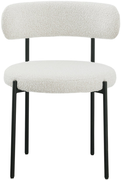 Maui Cream Boucle Fabric Dining Chair