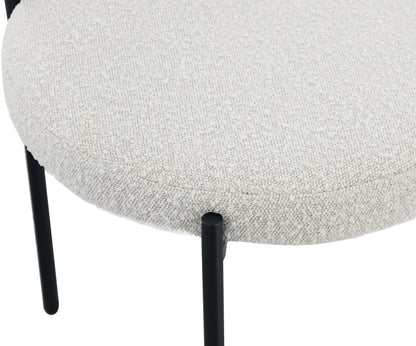 Maui Cream Boucle Fabric Dining Chair