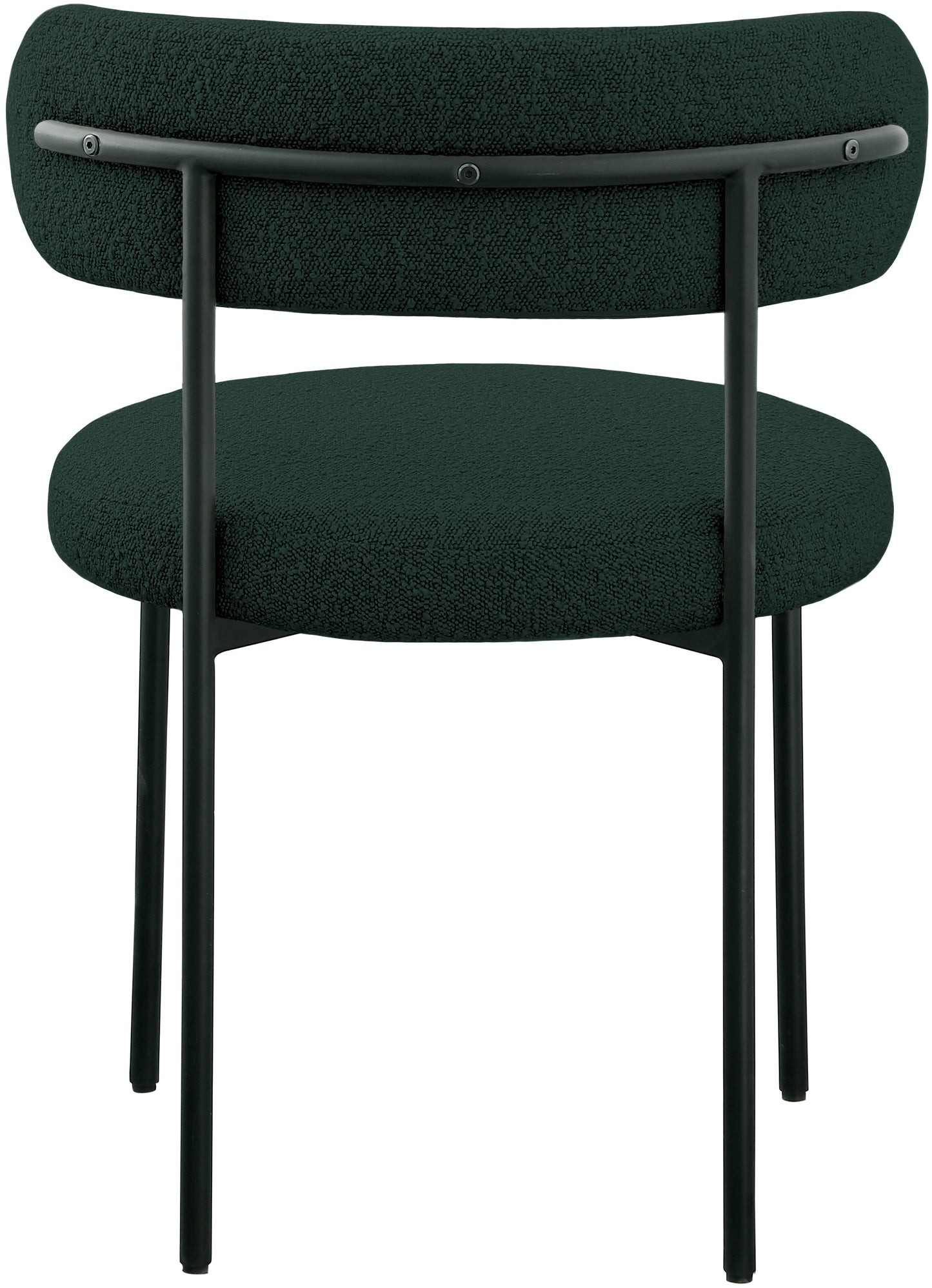 maui green boucle fabric dining chair