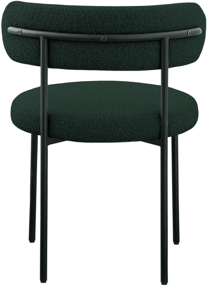 Maui Green Boucle Fabric Dining Chair