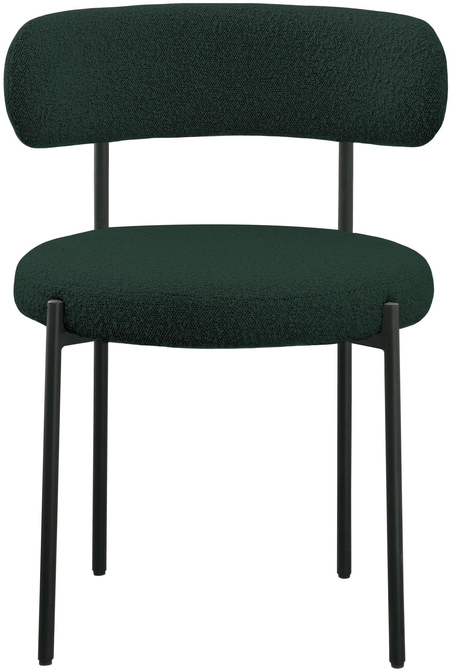 maui green boucle fabric dining chair