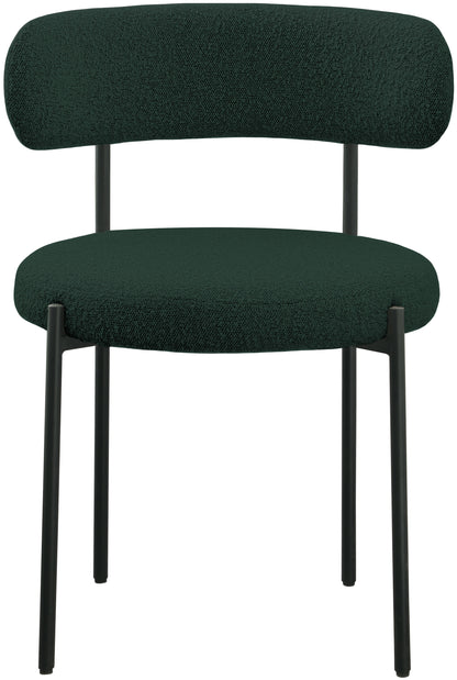 Maui Green Boucle Fabric Dining Chair