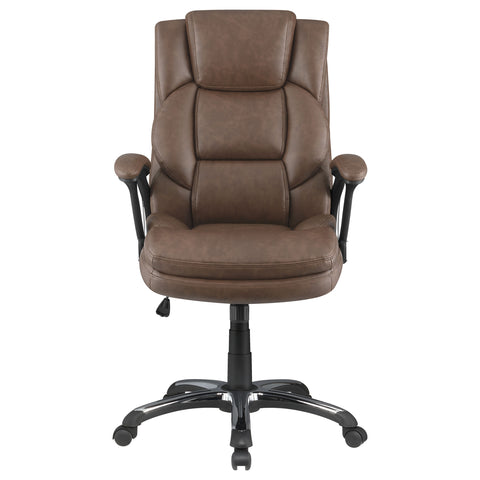 Blanchett Upholstered Adjustable Home Office Desk Chair BrownBrown