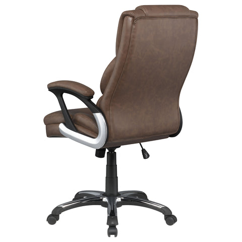 Blanchett Upholstered Adjustable Home Office Desk Chair BrownBrown