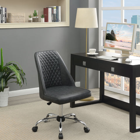 Alamor Upholstered Adjustable Home Office Desk Chair GreyGrey