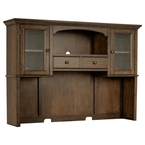 Duncan 2-door Hutch with Shelves Burnished Oak