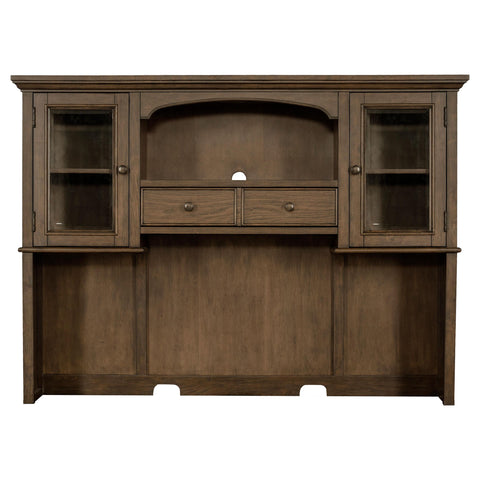 Duncan 2-door Hutch with Shelves Burnished Oak