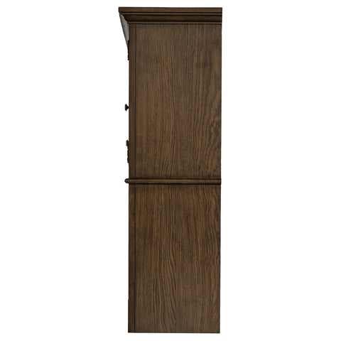 Duncan 2-door Hutch with Shelves Burnished Oak