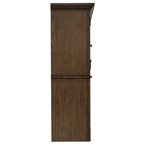 Duncan 2-door Hutch with Shelves Burnished Oak