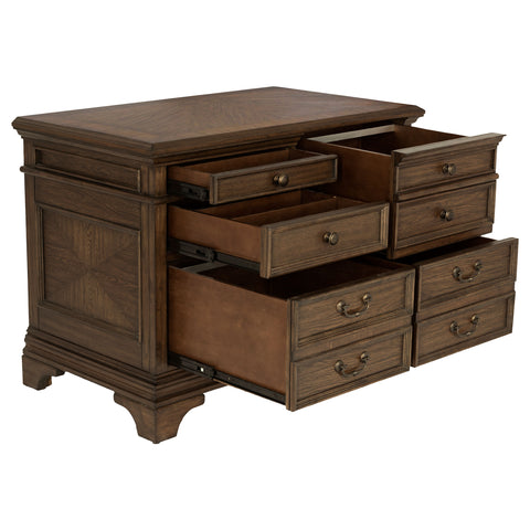 Pedro 5-drawer Home Office File Cabinet Burnished OakBurnished Oak