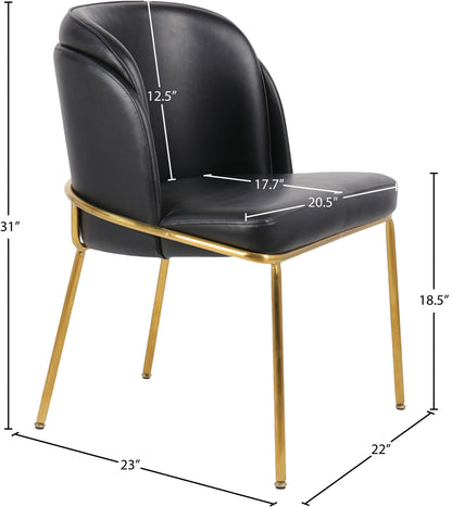 Reflection Black Faux Leather Dining Chair C