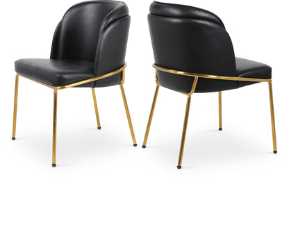 Kaya Black Vegan Leather Dining Chair