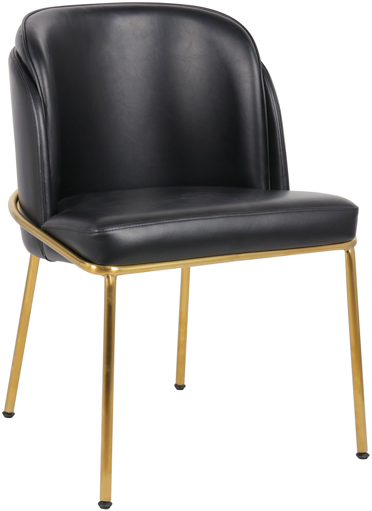 kaya black vegan leather dining chair